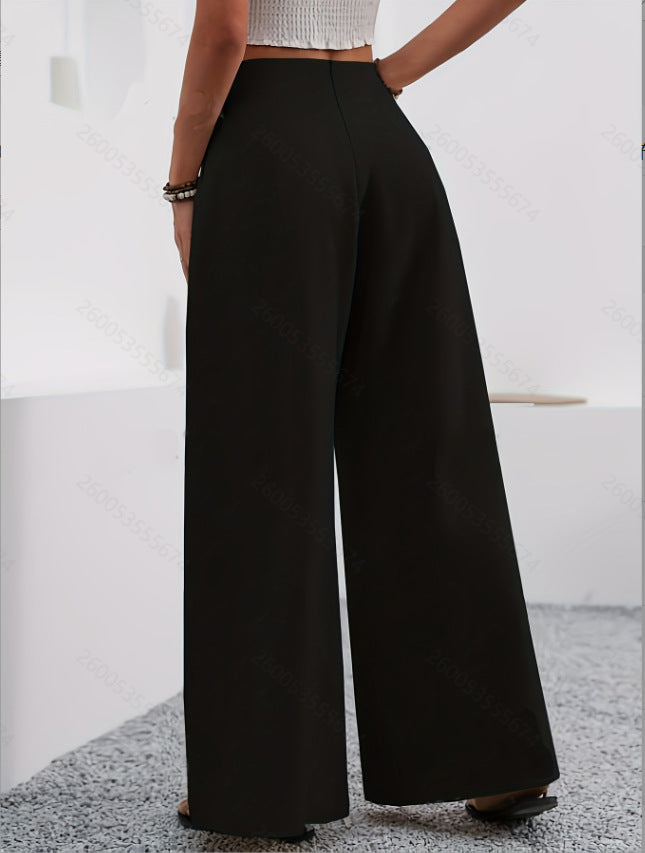 KAMILA | POCKETED WIDE-LEG TROUSERS
