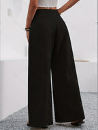 KAMILA | POCKETED WIDE-LEG TROUSERS