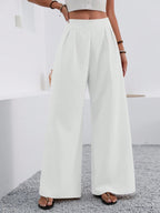 KAMILA | POCKETED WIDE-LEG TROUSERS