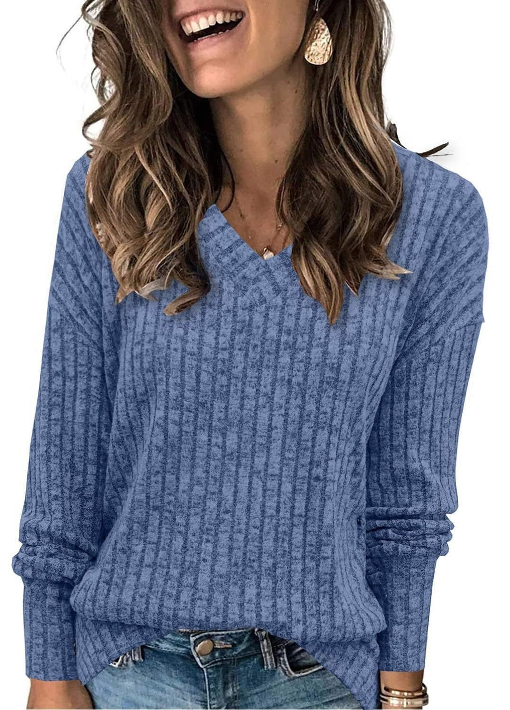 PATRYCJA | V-NECK STRIPE T-SHIRT