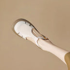 ZOFIA ATELIER beige PU leather round-toe chunky heel Mary Jane shoes with buckle strap.
