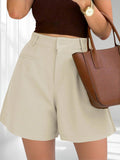 ZOFIA ATELIER calças de ganga bege de cintura subida, perna direita, com fecho de botões e bolsos laterais.