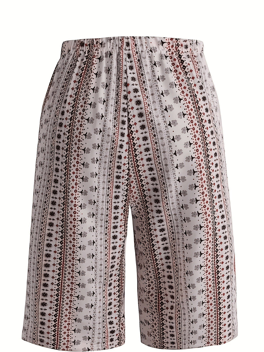 ZOFIA ATELIER calças capri de linho com estampado floral retro e cintura subida, ajuste solto