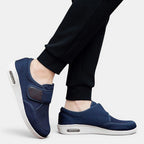ZOFIA ATELIER dark blue mesh casual shoes with Velcro strap and air cushion sole