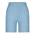 ZOFIA ATELIER light blue straight-leg summer shorts with a clean, refined look and minimalist styling.