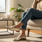 ZOFIA ATELIER MILA classic gold comfort loafers made of leather with a polished silhouette and flexible fit.
