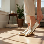 ZOFIA ATELIER MILA classic gold comfort loafers with a polished silhouette and flexible fit.