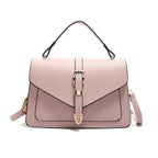 ZOFIA ATELIER Patrycja mala mala bolsa de mensageiro em PU rosa com fecho dourado e alça ajustável.